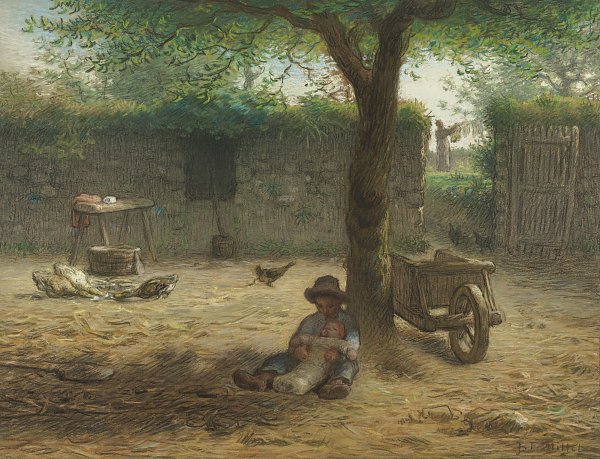 Jean Francois Millet LE GRAND FReRE  Wandbild